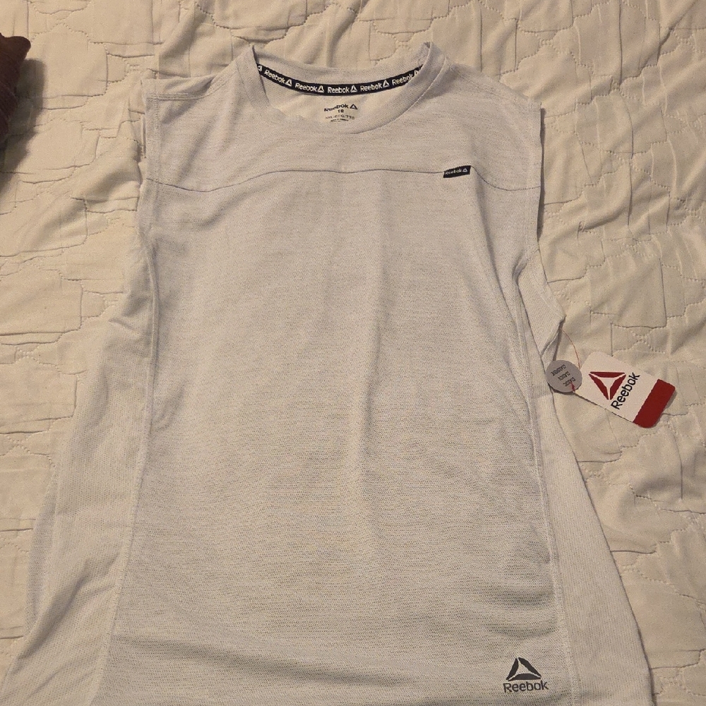 Reebok White Athletic Tank